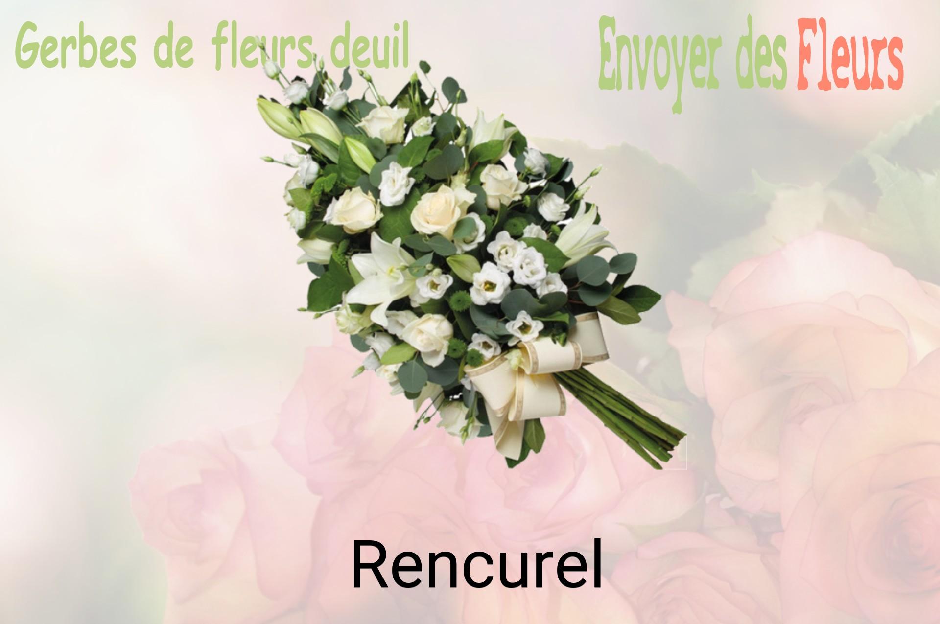 Gerbe de fleurs de deuil livrée à Rencurel